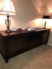 LONG WOODEN MEDIA / TV CABINET 