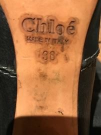 CHLOE BLACK LEATHER BOOTS