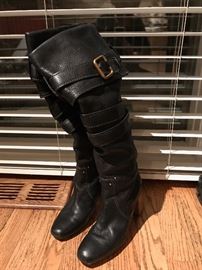 CHLOE BLACK LEATHER BOOTS