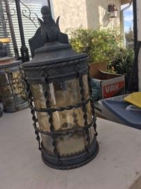 34 -  Minka wrought iron outdoor wall lights               We would like to sell all lights before the sale. Please contact Mickey if interested 760-519-1665