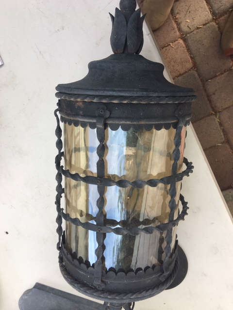 3 Extra large Minka hanging light fixtures w/chain         We would like to sell all lights before the sale. Please contact Mickey if interested 760-519-1665