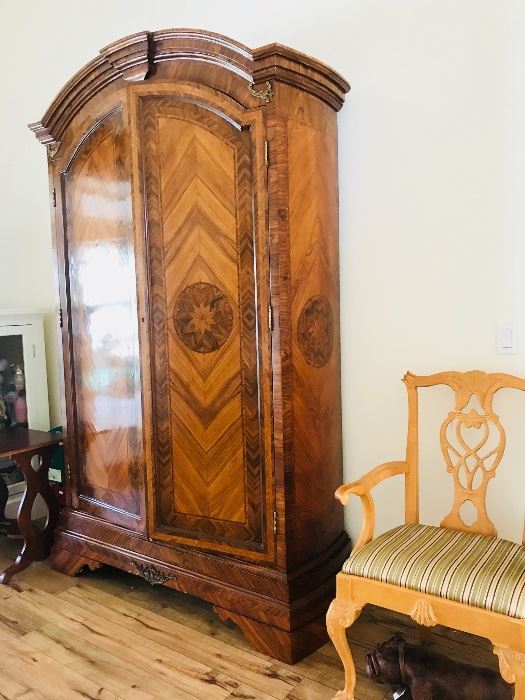 Stunning, towering 'Narnia' armoire  with incredible shelving all the way to the top 