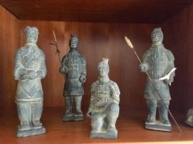 Clay Chinese Warrior Figures