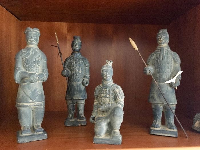 Clay Chinese Warrior Figures