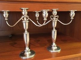 Floret Sterling Reinforced Candelabras