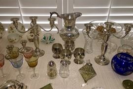 Sheridan Pitcher, Floret Sterling Reinforced Candelabras