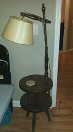 Vintage Side Table Lamp Combo 