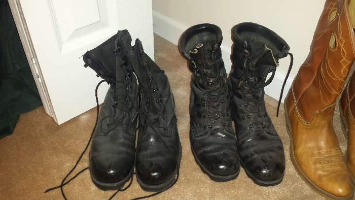 Military issue boots 