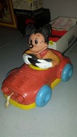Vintage Mickey Pull behind Car 