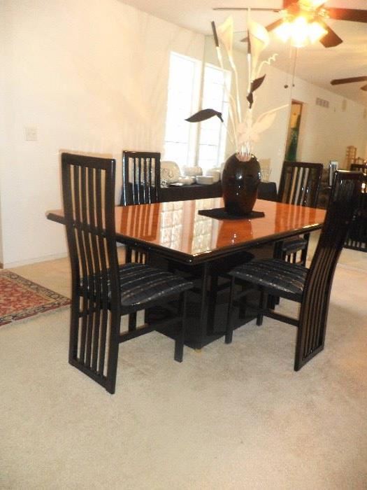Contemporary Italian dining set purchased at Abode Furniture in the late 90's; mint condition 
