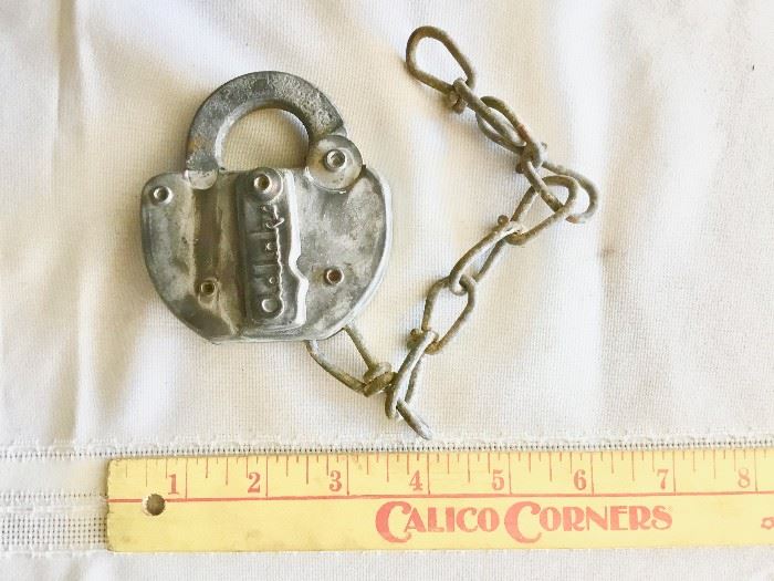 steel railroad switch lock with no key $40