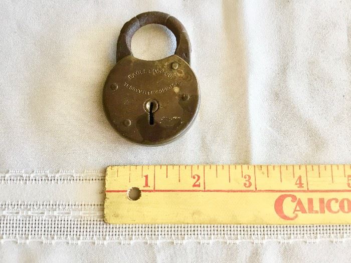 19th Eagle century stagecoach strong box lock with no key $45