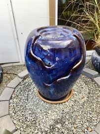 ceramic fountain cobalt blue $85 or best
