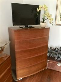 1950s mahogany high boy dresser – $195 – nice