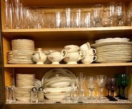 Homer Laughlin China complete with serving pieces and extra accessories 