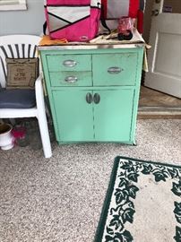 One of 5 vintage metal cabinets