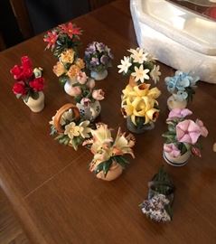 Flowers of the year by Franklin Porcelain.Petite porcelain flowers each with their own card description, very delicate