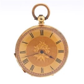 18k French Key Wind Watch in Fitted Case