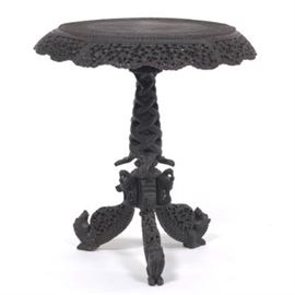19th Century AngloIndian Carved Hardwood Center Table
