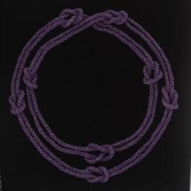 Amethyst Bead Nautical Knot Necklace 