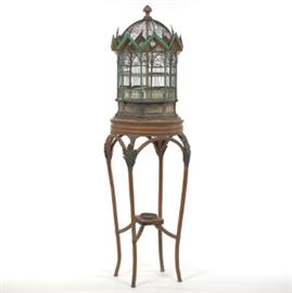 Antique Bird Cage on Stand