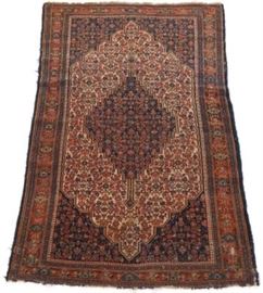 Antique Very Fine Persian Seneh Bijar Carpet, ca. 1910s 