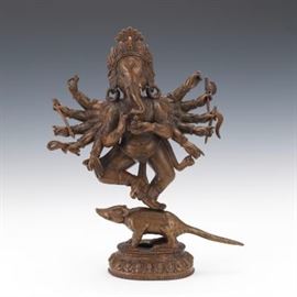Bronze Dancing Ganesha Sculpture 