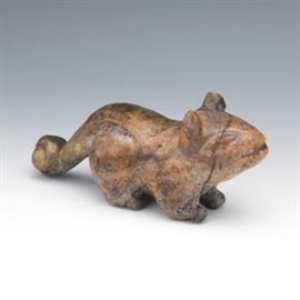 Carved Jade Figurine of a Rodent