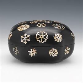 Chinese Inlaid Mother of Pearl Dowry Box