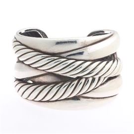 David Yurman Silver Cuff Bracelet 