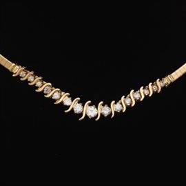Diamond Omega Necklace 