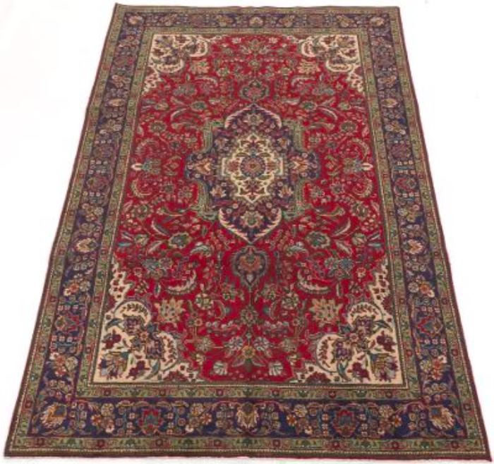 Fine SemiAntique Persian Tabriz Carpet 