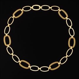 Fope Gold Link Necklace 