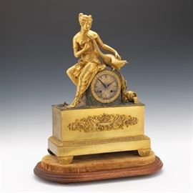 French SilkString Movement dOre Bronze Mantel Clock