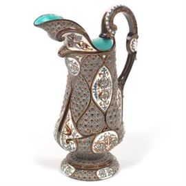 Garbing and Stephan Majolica Pitcher, ca. Late 19th Century 