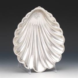 Gorham Sterling Silver Shell Serving Dish, dated 1947 