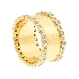 Ippolita Gold and Diamond Band Ring 
