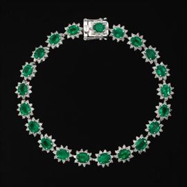 Ladies Emerald and Diamond Bracelet, AIG Report 