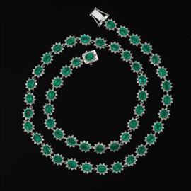 Ladies Emerald and Diamond Necklace, AIG Report 