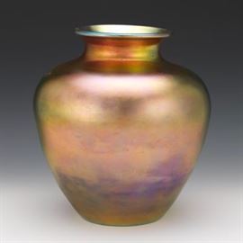 Monumental Aurene Art Glass Vase