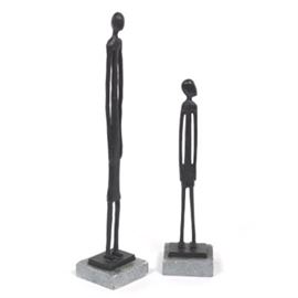 Pair of Bronze Sculptures in Manner of Alberto Giacometti 