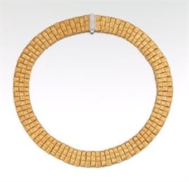 Roberto Coin Appassionata Collection Gold and Diamond Necklace 