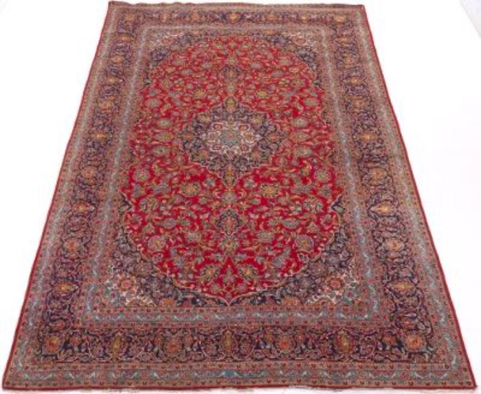 SemiAntique Persian Kashan Carpet