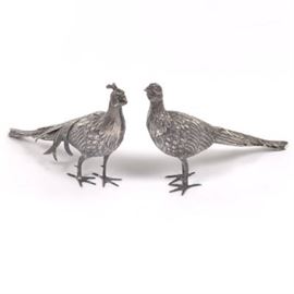 Two 915 Spanish Silver Pheasants