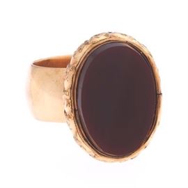 Victorian Gold and Carnelian Ring 