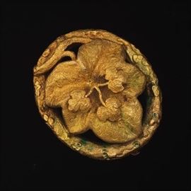 Victorian Gold Ivy Leaf Brooch 