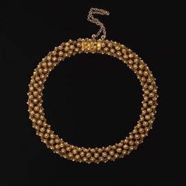 Victorian Ladies Gold Custom Made Fancy Filigree Bracelet 