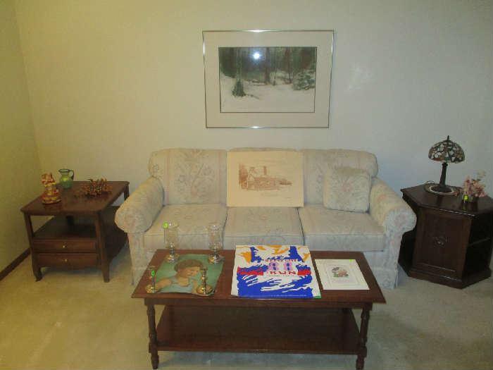 Sofa end tables and coffee table