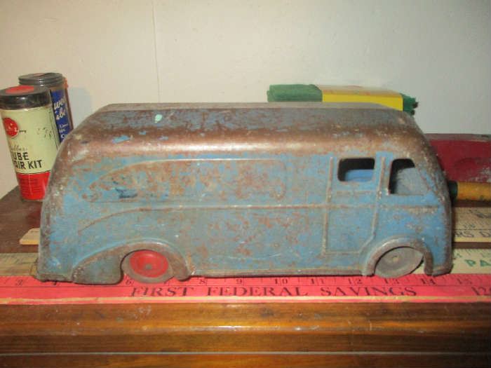 Vintage toy metal truck