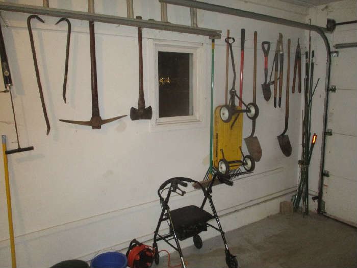 Yard hand tools and wagon